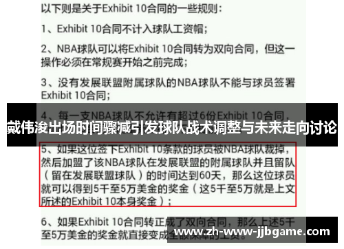 戴伟浚出场时间骤减引发球队战术调整与未来走向讨论 戴伟浚出场时间骤减引发球队战术调整与未来走向讨论